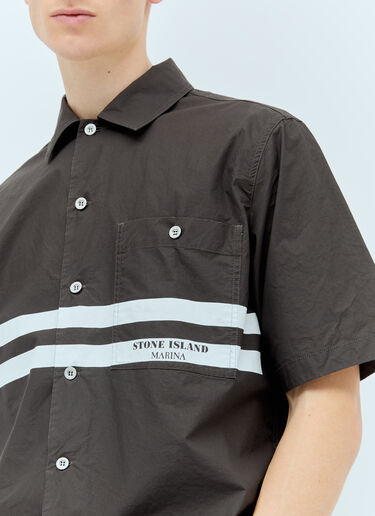 Stone Island Marina Short-Sleeve Shirt Black sto0156009