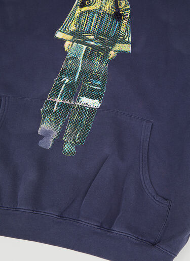 DRx FARMAxY FOR LN-CC Graphic Print Hooded Sweatshirt Blue drx0349027