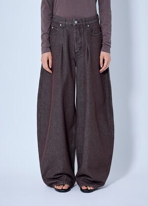 Jacquemus Le De-Nîmes Ovalo Jeans Brown jac0266001
