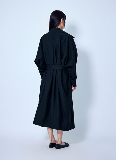 LN-CC® - Issey Miyake: Calligraph Trench Coat - Black Issey Miyake Calligraph Trench Coat Black ism0265012