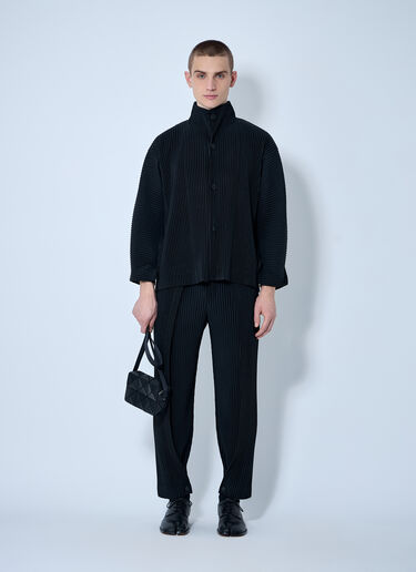 Homme Plissé Issey Miyake Pleated Jacket Black hmp0160004
