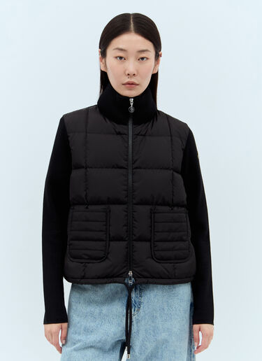 Moncler 패딩 마감 집업 가디건 블랙 mon0257051