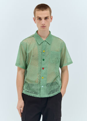 Brain Dead Engineered Mesh Shirt Green bra0154006