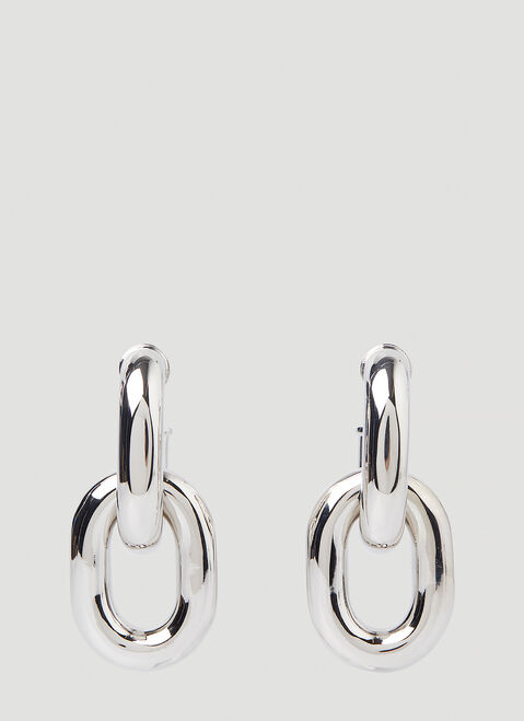 Rabanne XL Link Hoop Earrings Silver pac0252031