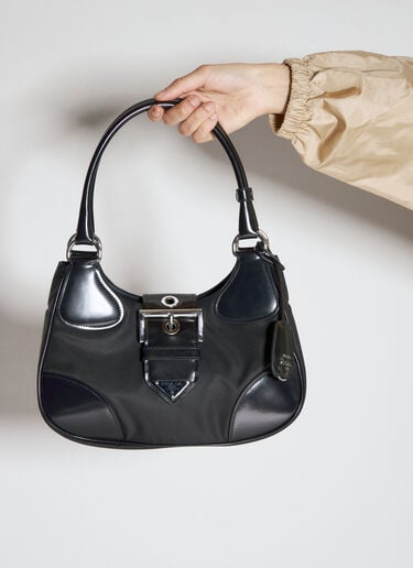 Prada Re-Nylon And Leather Shoulder Bag Black pra0256046