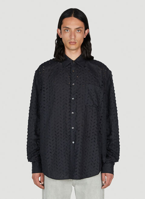 Tekla Otis Ripped Shirt White tek0353012