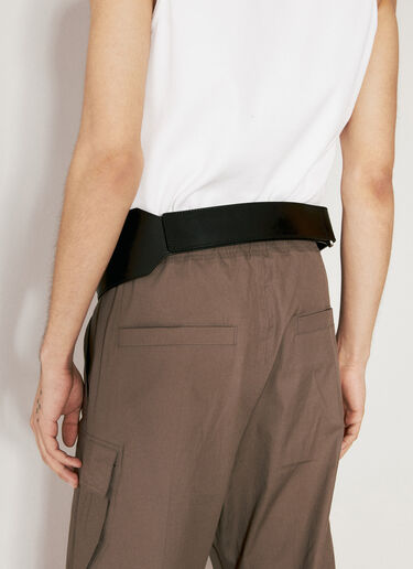 Rick Owens 카고 가죽 벨트 블랙 ric0156015