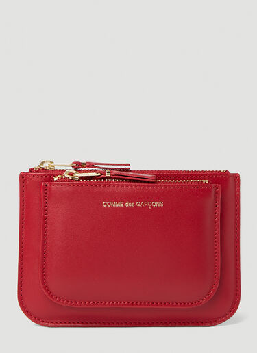Comme des Garçons Wallet Foil Logo Small Pocket Wallet Red cdw0351006