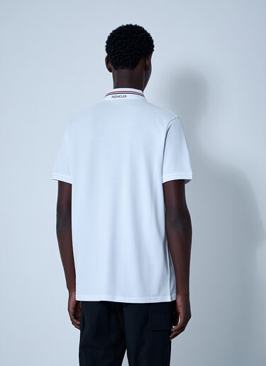 Moncler 로고 패치 폴로 셔츠 화이트 mon0156010