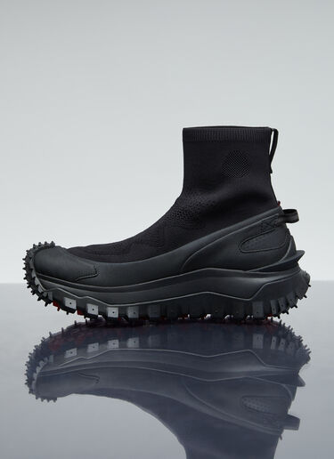 Moncler Trailgrip Knit High Top Sneakers Black mon0255045