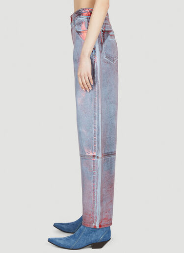 GANNI Metallic Foil Jeans Red gan0252026
