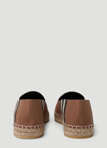 Burberry 格纹麻底平底鞋 棕色 bur0251087