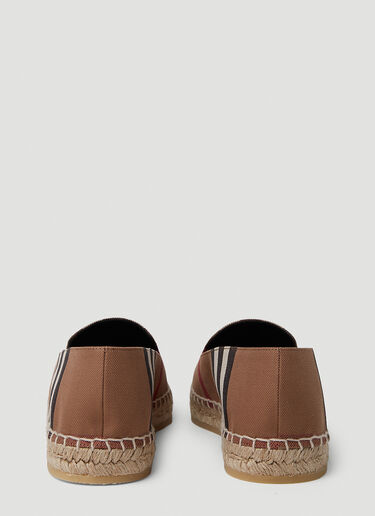 Burberry Check Espadrille Flats Brown bur0251087