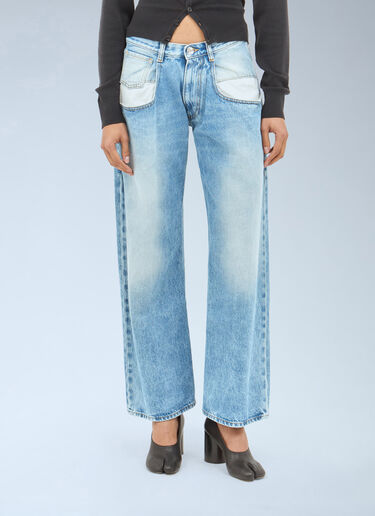 LN-CC® - Maison Margiela: Five Pocket Jeans - Blue Maison Margiela Five Pocket Jeans Blue mla0233014