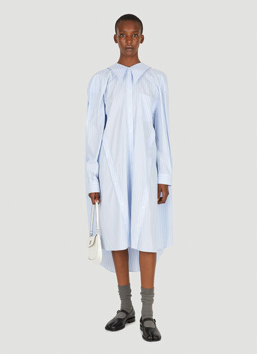 Simone Rocha Four Sleeve Shirt Dress Blue sra0250011