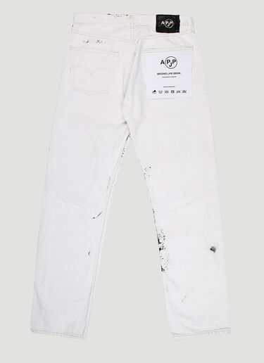 APJP Vintage Hand-Painted Jeans White apj0142007