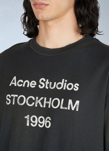 Logo Print T-Shirt Acne Studios Logo Print T-Shirt Black acn0352007