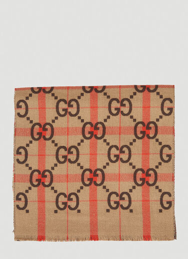 Gucci GG Check Scarf Beige guc0151112