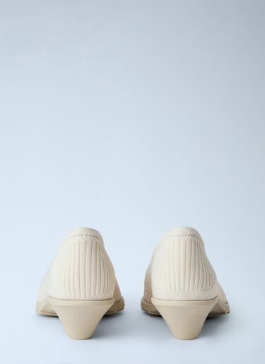 LN-CC® - Camper x Issey Miyake: Anna Ribbed Pointed-Toe Loafers - Beige Camper x Issey Miyake Anna Ribbed Pointed-Toe Loafers Beige cim0266008