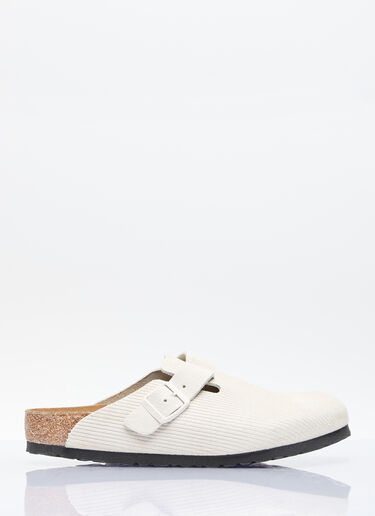 Birkenstock Boston 压纹穆勒鞋  白色 brk0156004