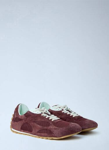 LN-CC® - Bottega Veneta: Orbit Flash Sneakers - Burgundy Bottega Veneta Orbit Flash Sneakers Burgundy bov0165024