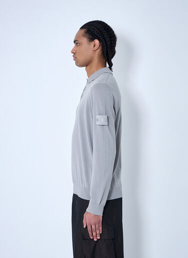 Stone Island Ghost Compass Patch Polo Shirt Grey sto0160040