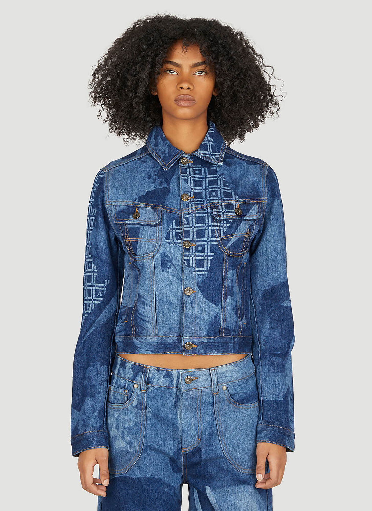 Ahluwalia Studio Eyes On You Jacket Female Blue