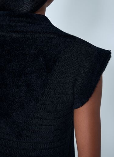 Kiko Kostadinov Quimby Knitted Polo Vest Black kko0262007