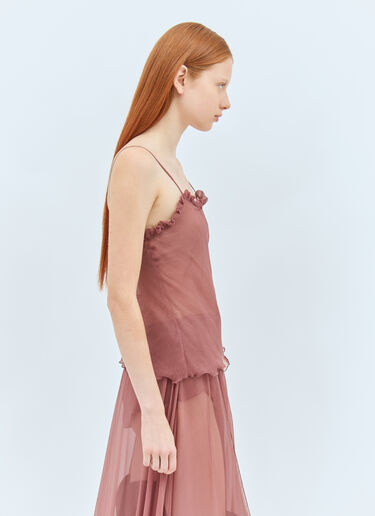 Chloé Ruffled Camisole Top Pink chl0258003