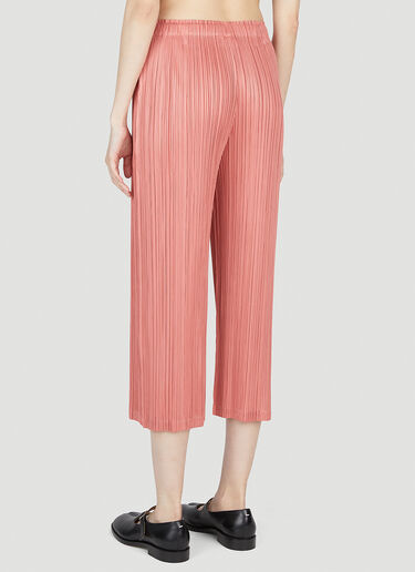 Pleats Please Issey Miyake Cropped Pleated Pants Pink plp0253016