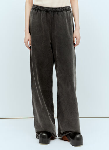 Acne Studios 로고 프린트 트랙 팬츠  블랙 acn0256034