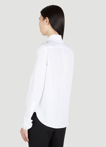 Saint Laurent Ruffle Trim Shirt White sla0251017