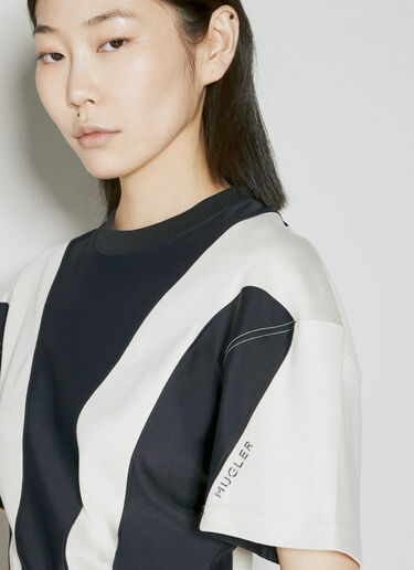 Mugler 이중 소재 티셔츠 베이지 mug0254019