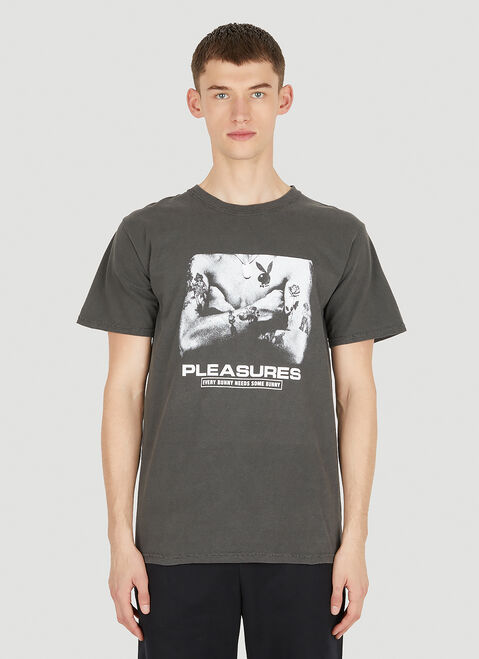 Pleasures x Playboy Tough Washed T-Shirt Black pls0148100