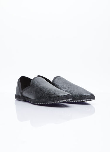 The Row Friulane Leather Flats Black row0253054