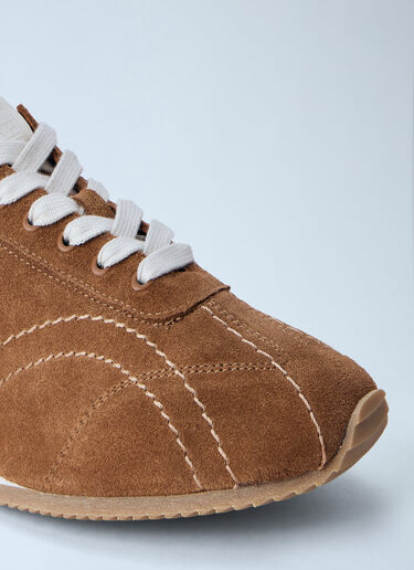 TOTEME Suede Low-Top Trainers Brown tot0264045