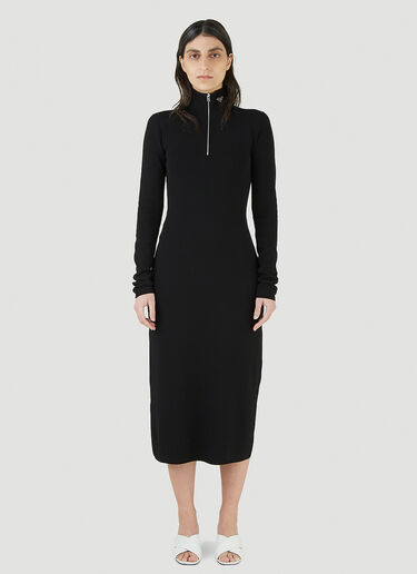 Prada High-Neck Long Dress Black pra0245048