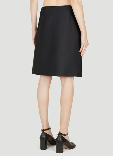 Miu Miu Low Waist Logo Skirt Black miu0252011