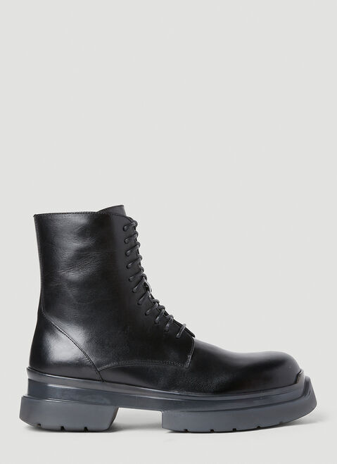 Ann Demeulemeester Koos Combat Boots Grey ann0154011