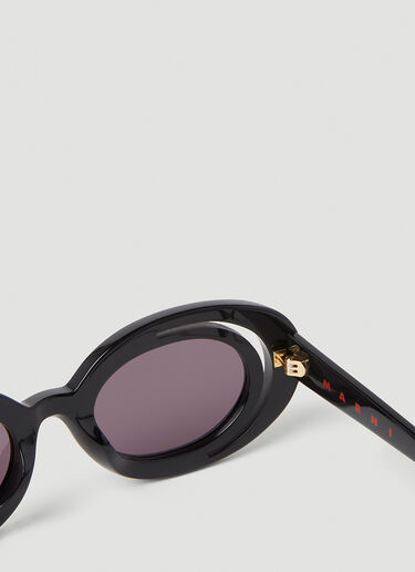 Marni Zion Canyon Diamante Sunglasses Black mni0252002