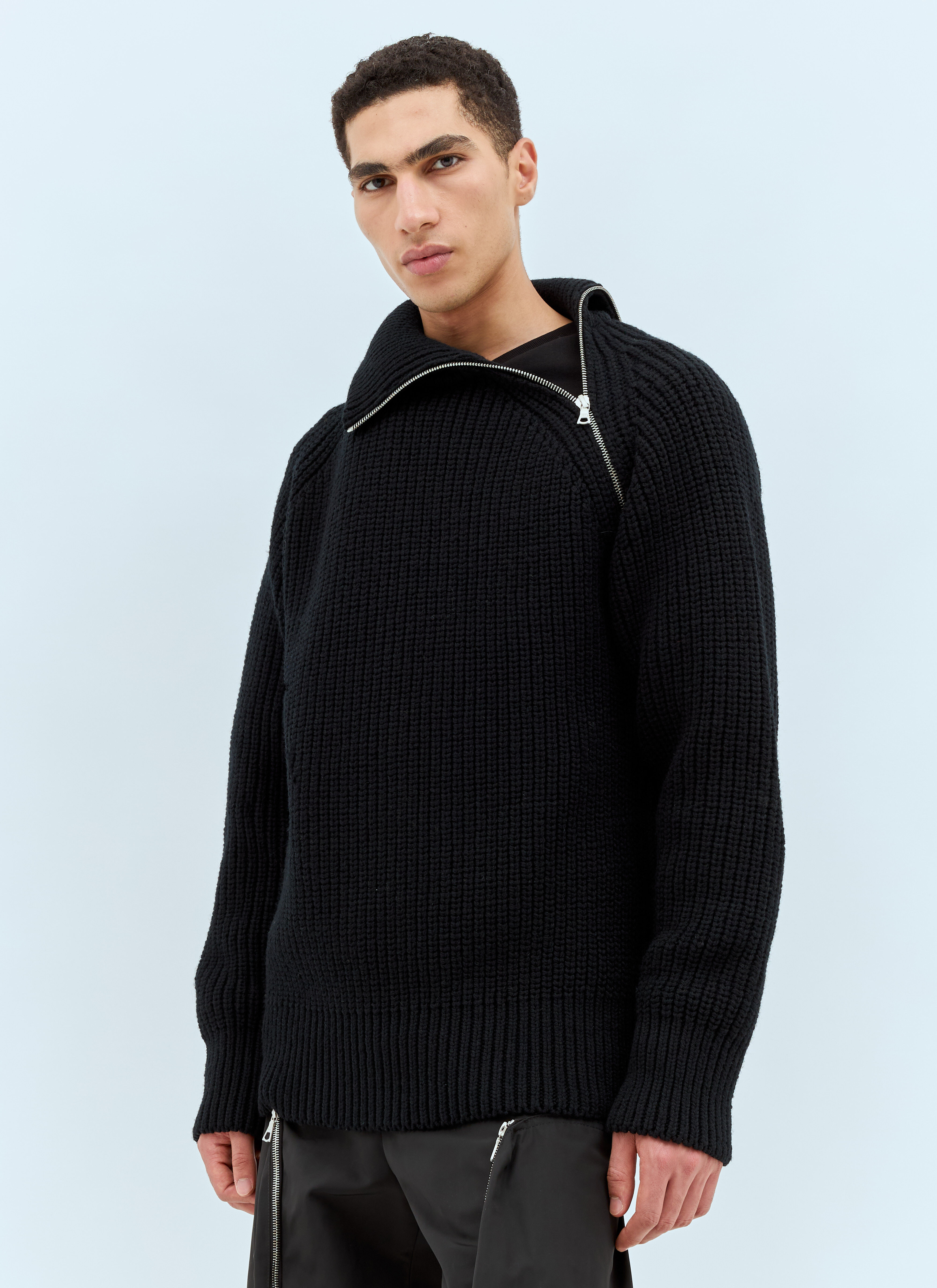 Dries Van Noten Men's' Monty Wool Sweater in Black | LN-CC®