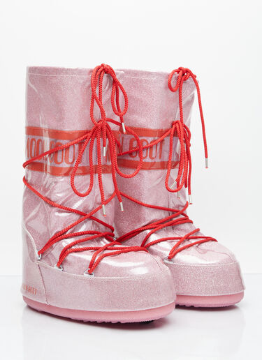 Moon Boot Icon Glitter Boots Pink mnb0354008