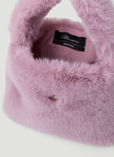Blumarine Crystal B Faux Fur Handbag Pink blm0252013