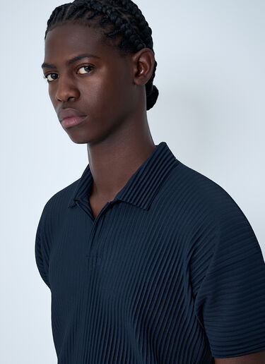 Pleated Polo Shirt Homme Plissé Issey Miyake Pleated Polo Shirt Navy hmp0162015
