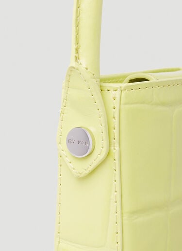 BY FAR Note Apple Croc Embossed Handbag Yellow byf0252016