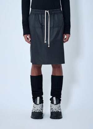 Moncler x Rick Owens Drawstring Midi Kilt Shorts Black mcs0363014