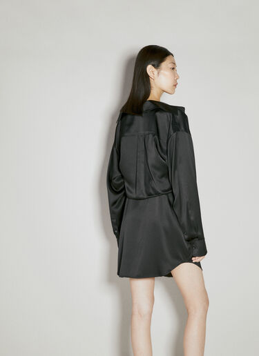 Alexander Wang Layered Button Down Dress With Camisole Black awg0254005