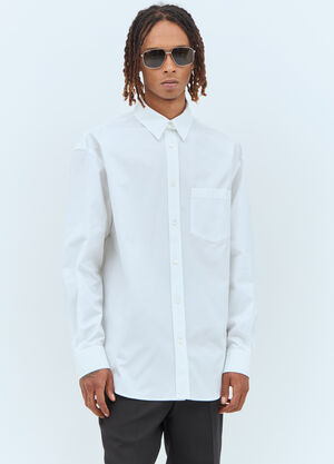 Walter Van Beirendonck Double-Collar Poplin Shirt Light Blue wlt0160006