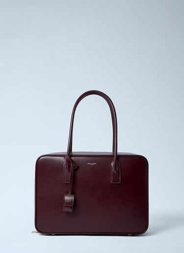 Saint Laurent Sac De Jour Box Bauletto Handbag Burgundy sla0261104