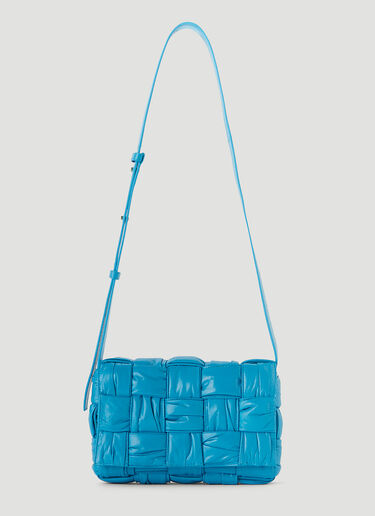 Bottega Veneta Cassette Plisse Shoulder Bag Blue bov0250015